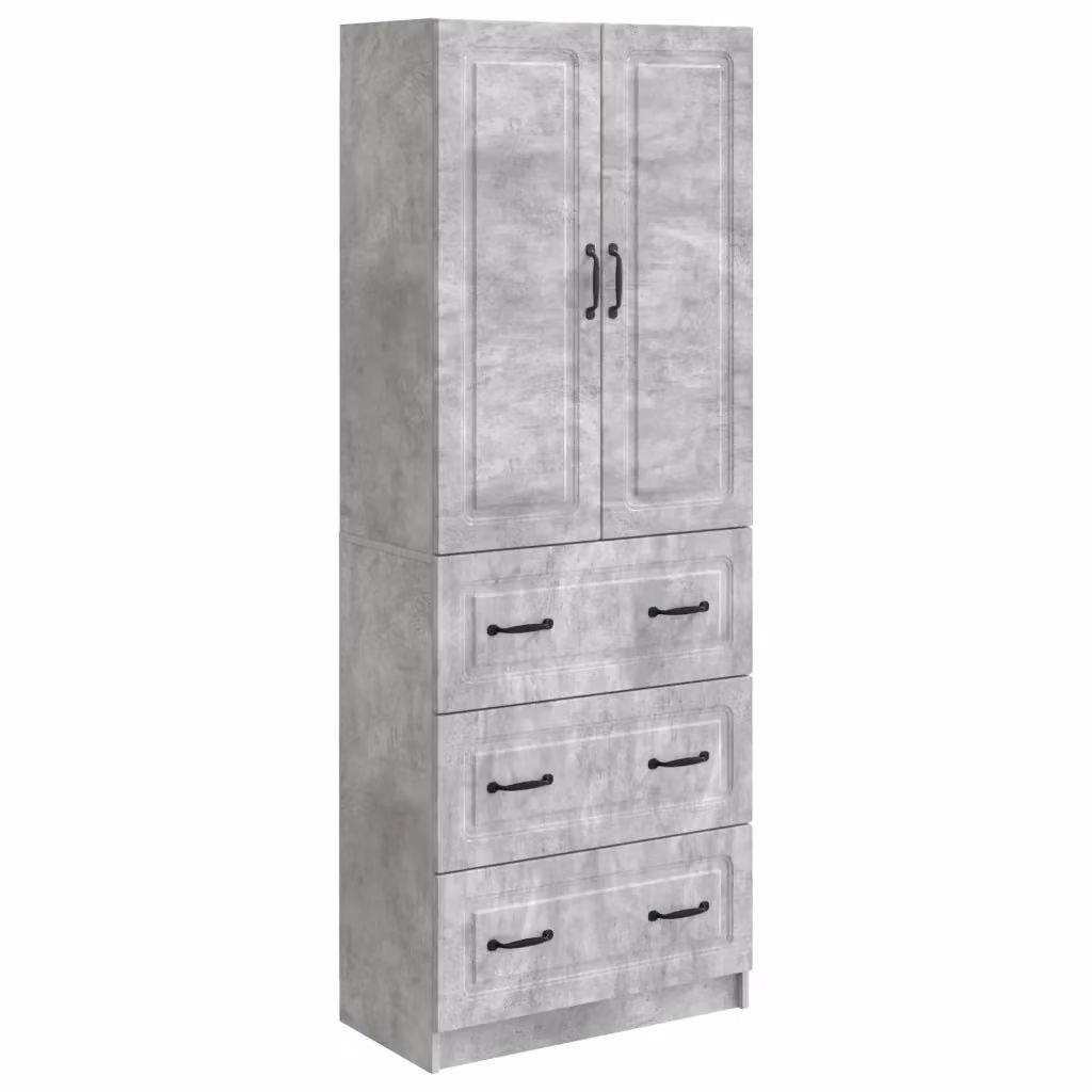 Set di 2 armadi vidaXL con ante scorrevoli e ripiani interni in grigio, L/P/H: 66 x 34,5 x 87 cm – 2