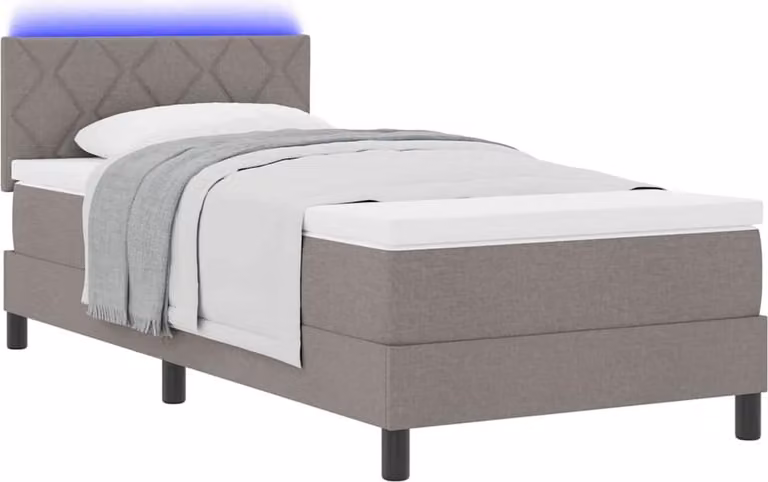 Letto a molle con materasso con led Talpa 100 x 200 cm Tessuto