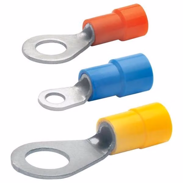 100 pezzi Capocorda a crimpare 1,5-2,5qmm 25,5mm stagnato isolato 63010