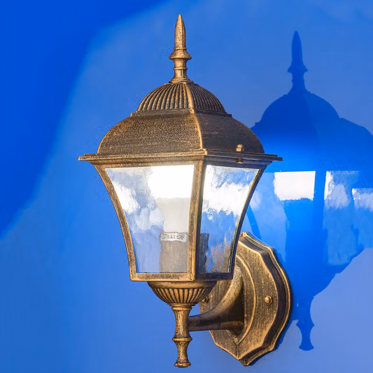 Rabalux 8392 Toscana lampada da parete per esterni, E27, oro, rotonda, classica, IP43, ø205mm