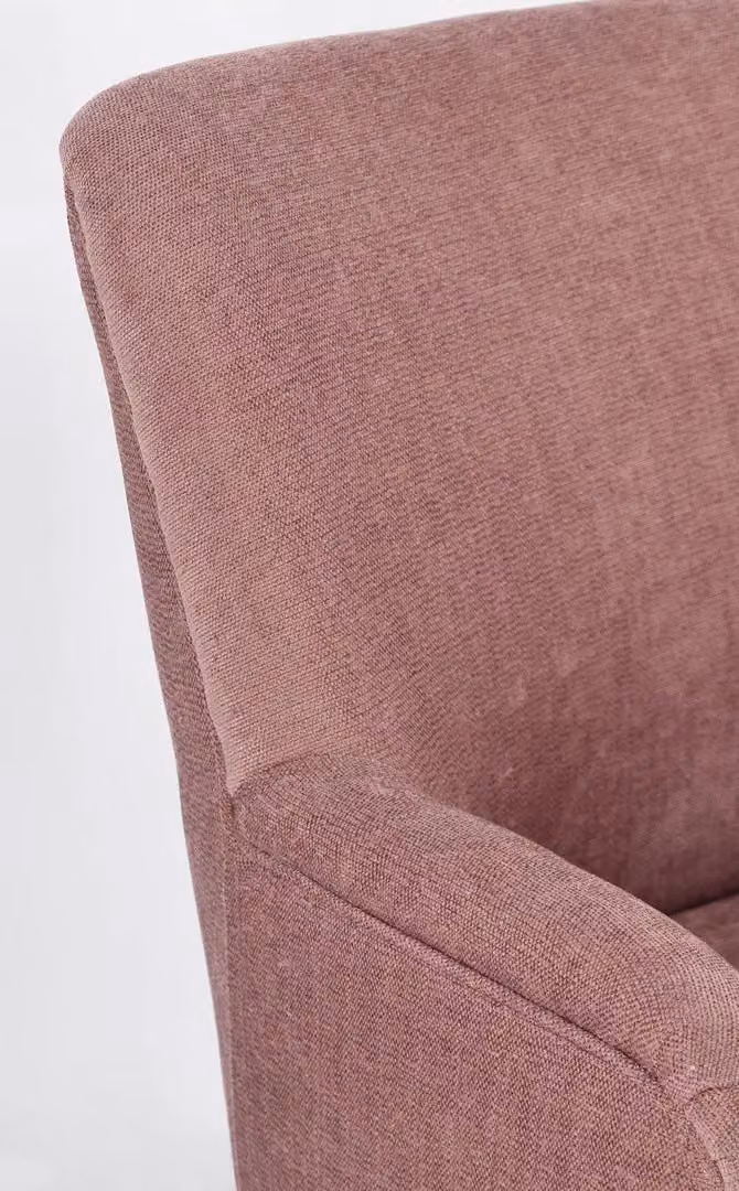 Poltrona con Braccioli in Tessuto Rosa Yes Everyday in Stile Mid-Century – 2