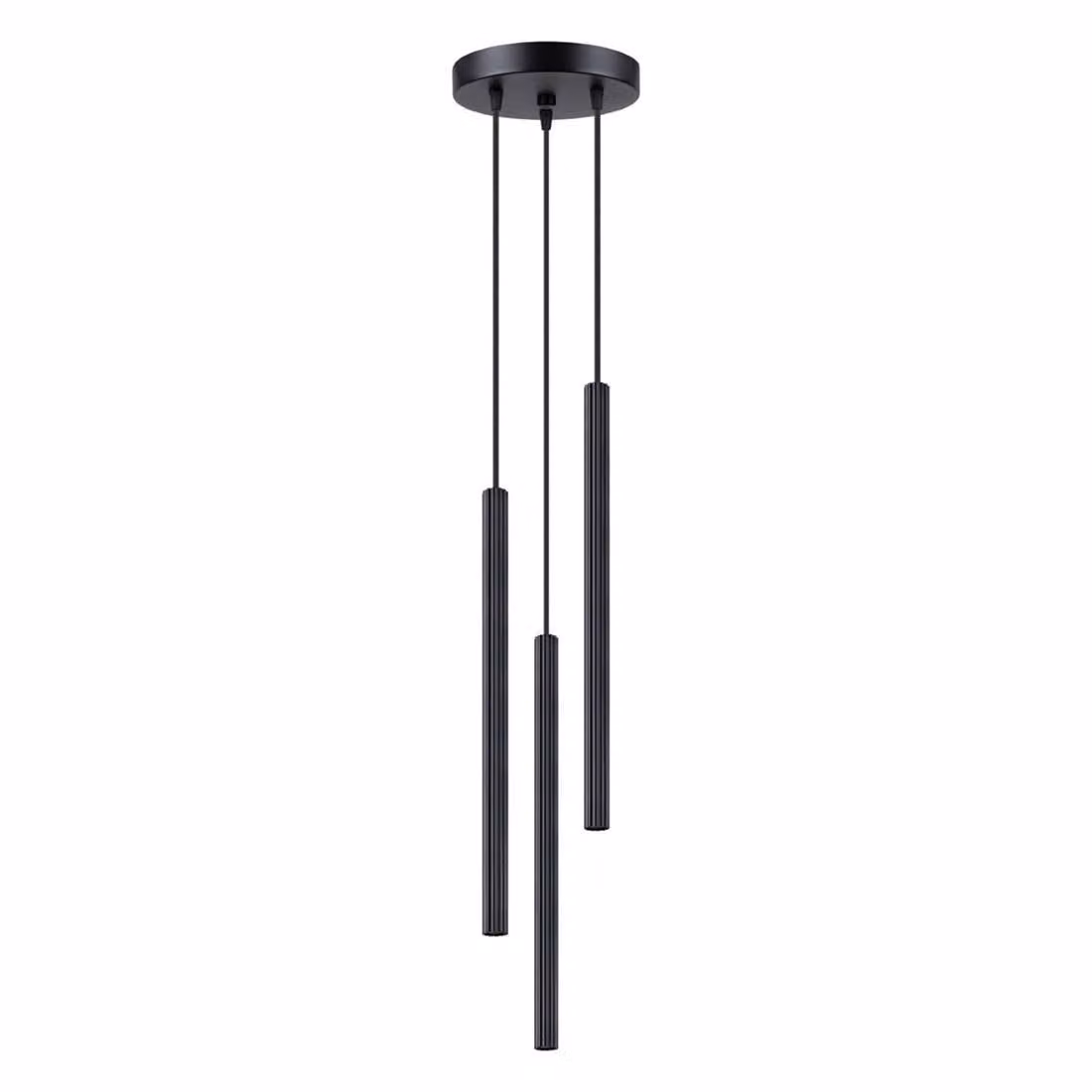 Lampada a sospensione ARCHE 3P nero 3xG9 8W acciaio 120x20x20cm Sollux Lighting