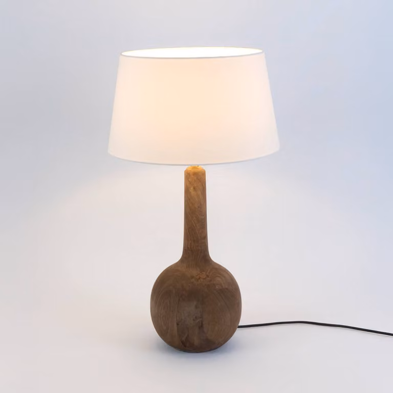 Holländer Lampada da tavolo VEZZANA, Legno scuro, Soggiorno / Sala da pranzo, Legno, Lampada da tavolo