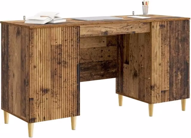 Scrivania | Tavolo da Ufficio Legno antico 142,5 x 50 x 75 cm Legno ingegnerizzato