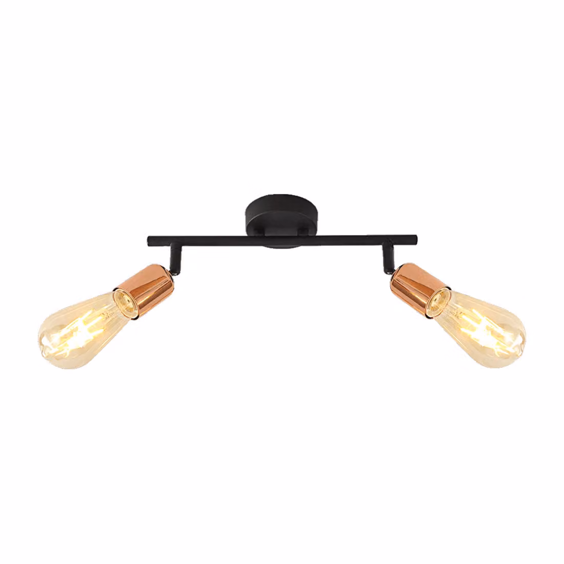 Plafoniera DARIA 2xE27/40W, nero / rame L: 300, L: 80, H: 150, attacco E27, dimmerabile