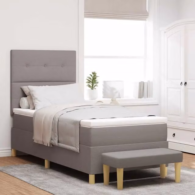 Letto a molle Talpa vidaXL in tessuto beige o grigio L: 200 cm, P: 100 cm, H: 43 cm – 1