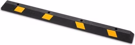 VEVOR Fermaruote in Gomma Nero con Strisce Riflettenti per Garage, L: 184 cm, P: 16 cm, H: 11 cm