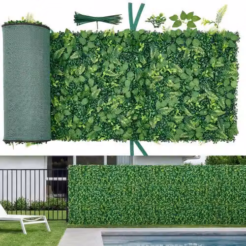 Set di 4 pannelli di siepe artificiale verde VEVOR per pareti e recinzioni decorative, L: 61 cm, H: 248,3 cm