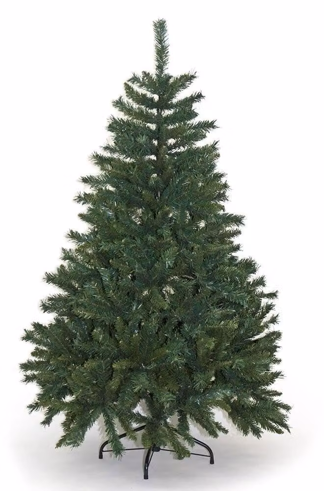 Albero di Natale Artificiale Alpino Verde Ignifugo 1085 Rami Altezza 180Cm