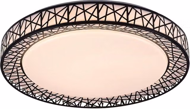 Plafoniera LED Rabalux nera con telecomando e funzione dimmerabile, diametro 49 cm, 48W