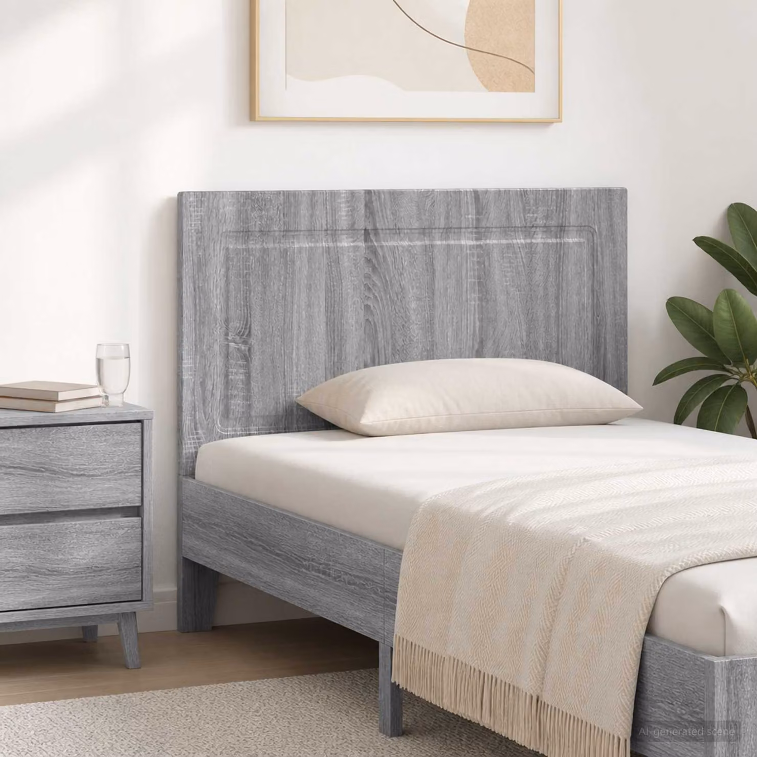 Testiera da muro vidaXL UTRECHT in legno ingegnerizzato grigio Sonoma
