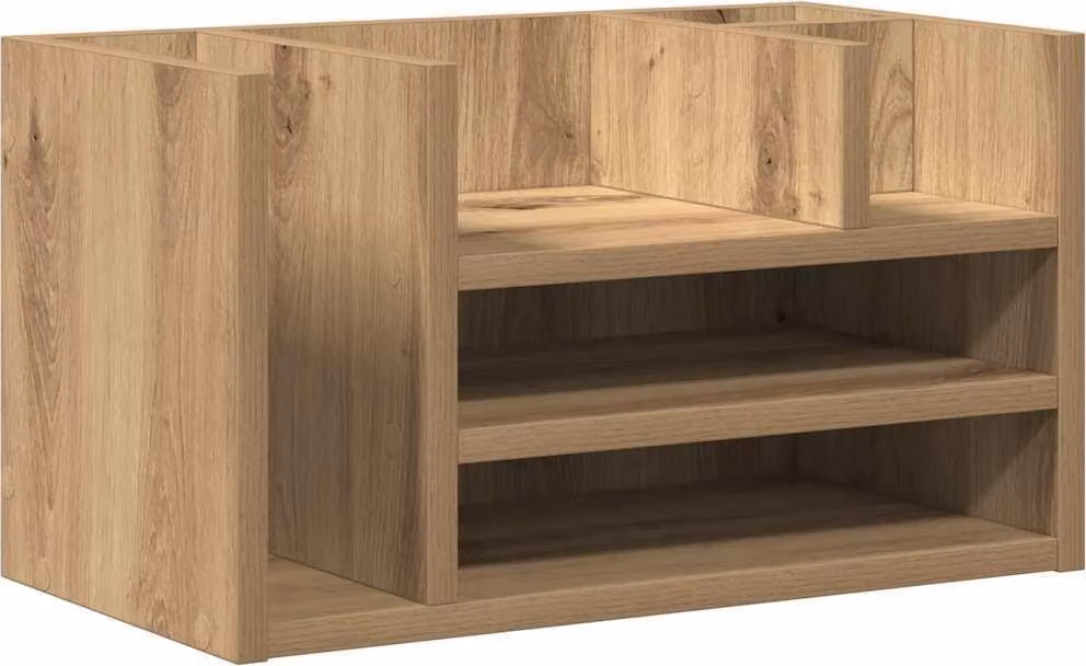 Organizzatore da scrivania Rovere nero 44,5 x 24 x 25 cm