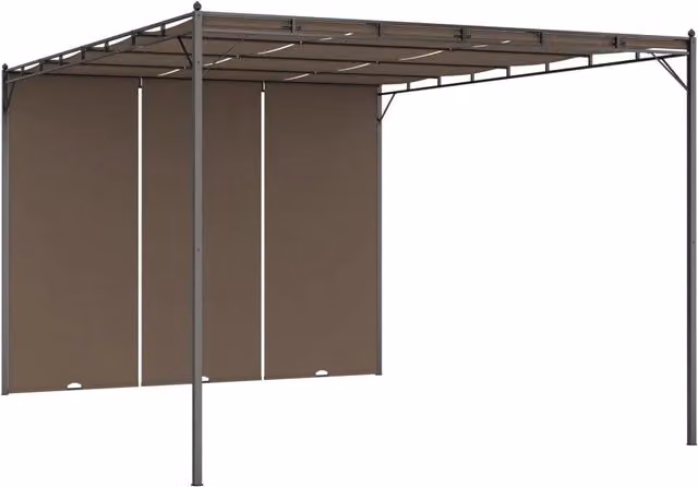 Gazebo | Pergolato da Giardino con Tenda Laterale 4x3x2,25 m Talpa