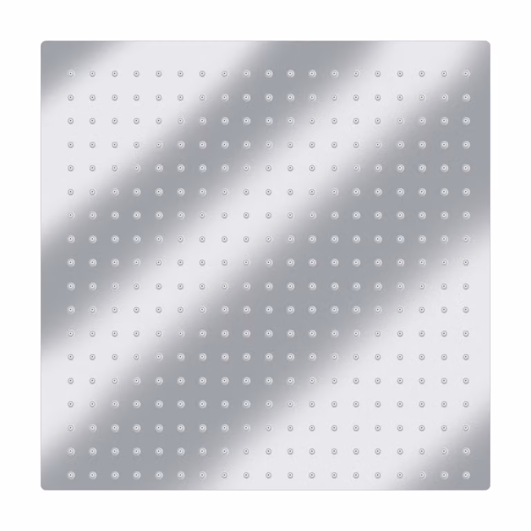 Soffione doccia quadrato ultra sottile da 16 pollici (40,6 cm) in acciaio inossidabile cromato, design moderno per la casa