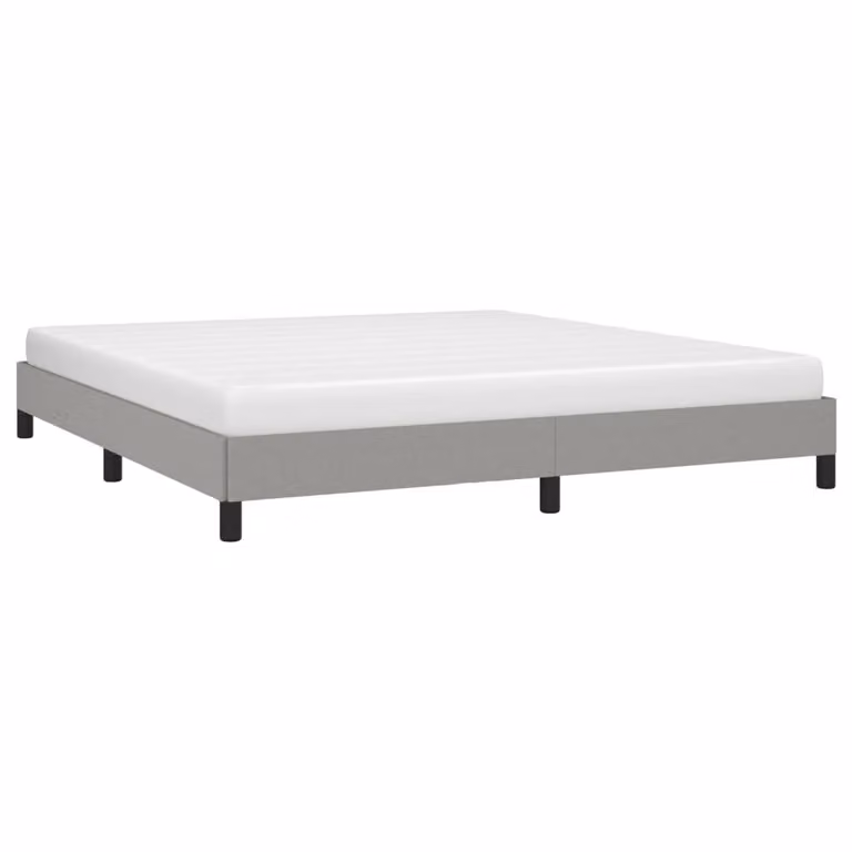 The Living Store Struttura letto grigio chiaro 180×200 cm in tessuto