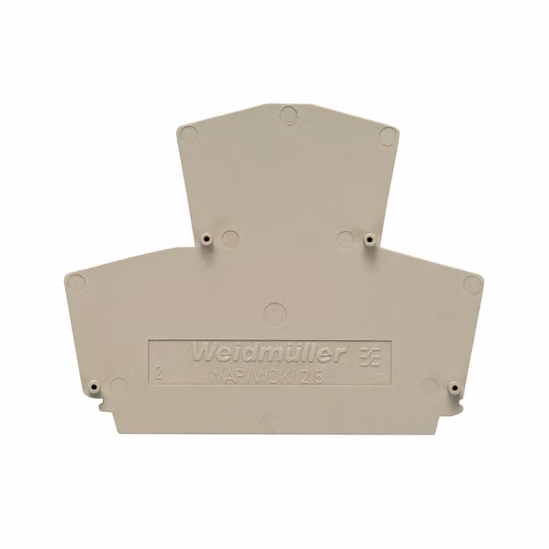 Piastra terminale 69x1,5x54,5mm - Piastra terminale/divisoria per morsettiera WAP WDK2.5