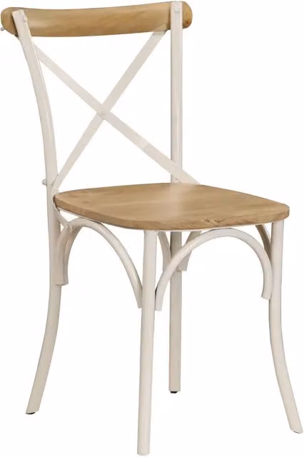 Set di 6 sedie da pranzo vidaXL in legno massello di mango bianche laccate