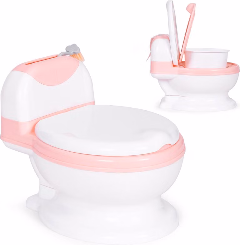 Vasino WC con inserto rimovibile con scopino per bambini ECOTOYS