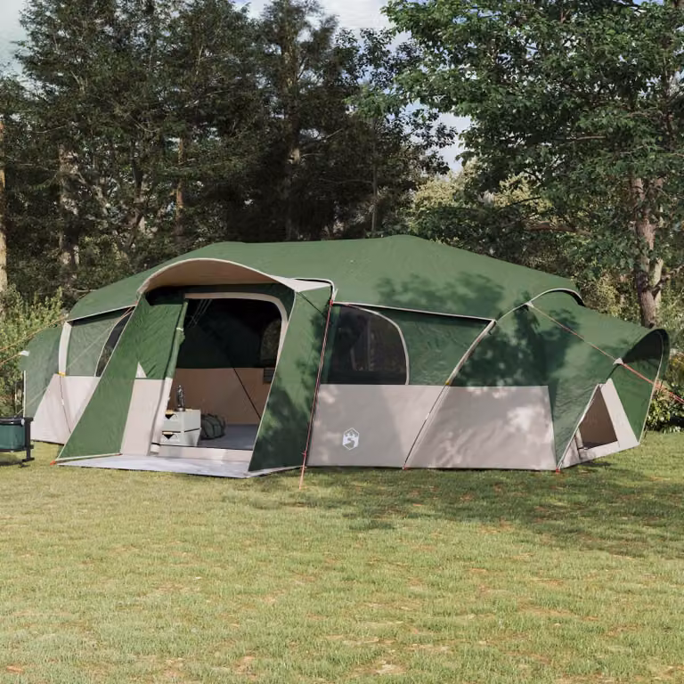 Tenda familiare vidaXL con telo da pioggia resistente all'acqua Verde