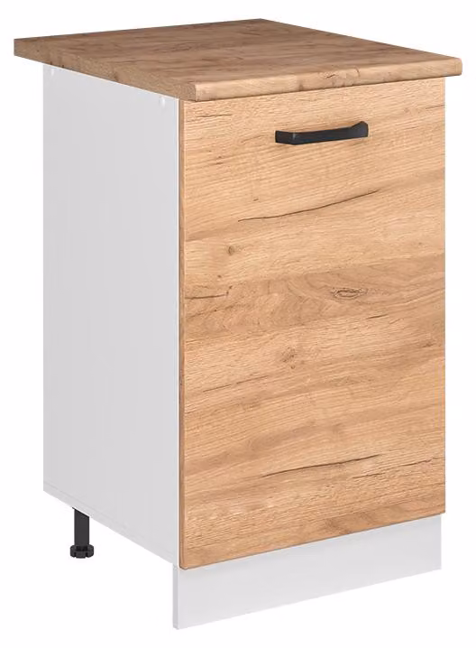 Mobiletto base cucina Vicco R-Line Rovere dorato/Bianco 50 cm piano di lavoro Rovere dorato, Model 70085