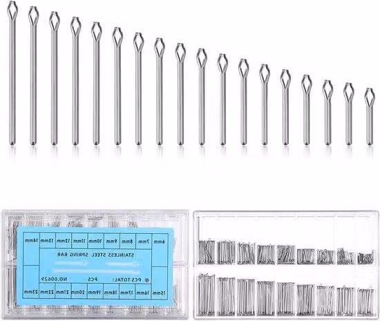 Set di cinturini per orologi in acciaio - 360 pezzi - 18 misure - incluse 6 mm e 7 mm