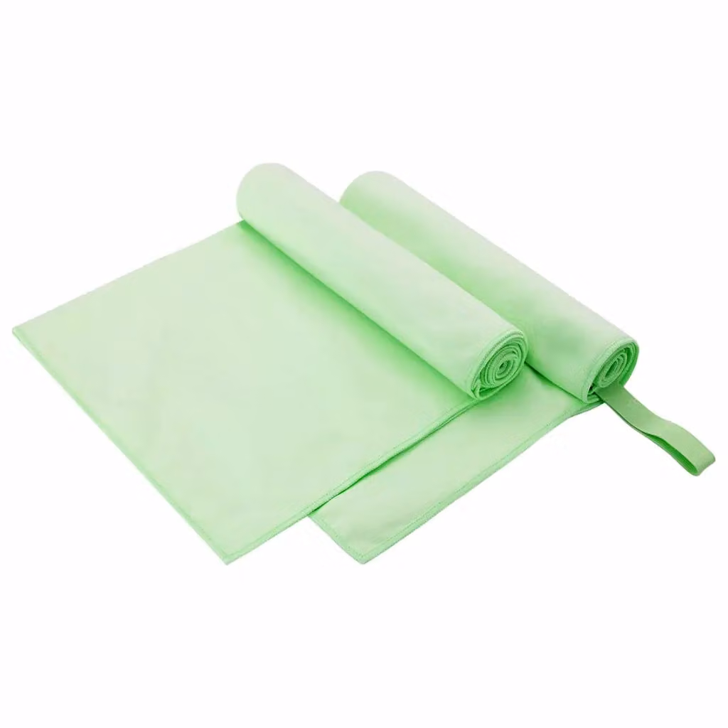 Set di 2 asciugamani sportivi in microfibra vidaXL, colore verde, L 100 cm x P 50 cm