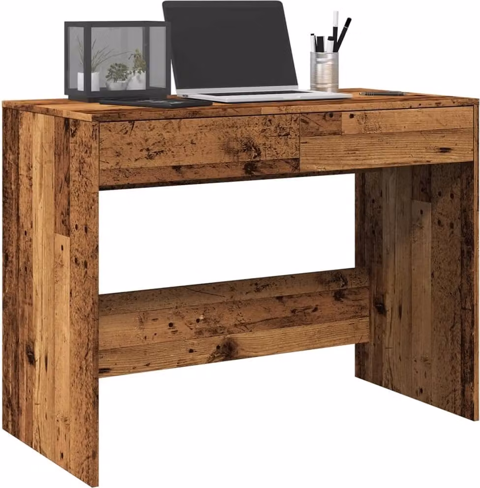 Maison Exclusive - Scrivania effetto legno antico 101x50x76,5 cm Materiale ligneo