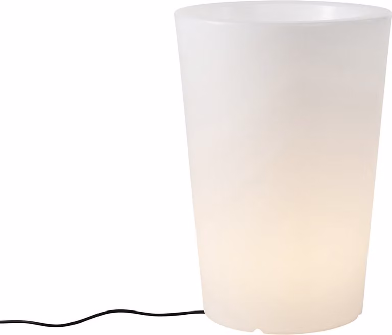 Lampada da esterno bianca da 60 cm con vaso per fiori IP44 Verano