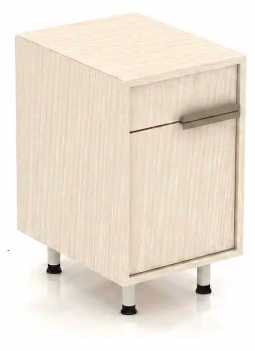 Comodino beige, mobile contenitore a parete, arredamento da ufficio esclusivo