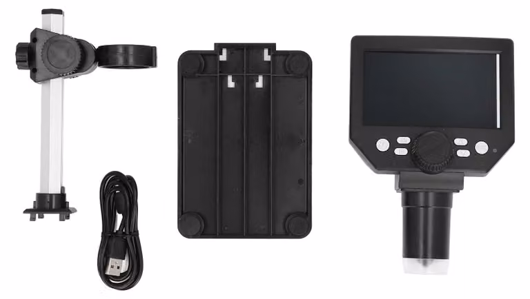 Microscopio digitale con schermo LCD da 4,3 pollici, risoluzione 10MP, ideale per la riparazione di dispositivi elettronici, saldatura e osservazione di piccoli oggetti, dotato di 8 LED per una visione completa