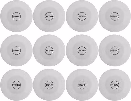 Sottobicchieri con illuminazione a LED in materiale EVA - set da 12 pezzi - per bar e pub - con batteria CR1220 - luce per portabicchieri