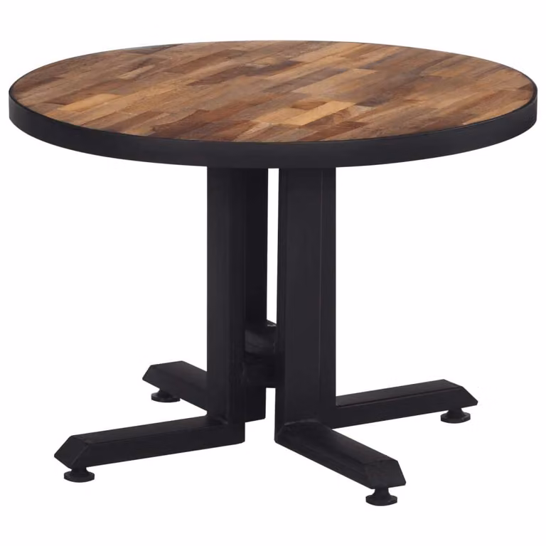 vidaXL Tavolino rotondo Ø55x40 cm Legno massiccio riciclato teak