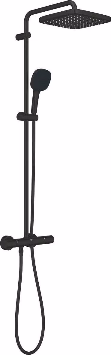 Sistema doccia GROHE Tempesta 250 Cube nero opaco
