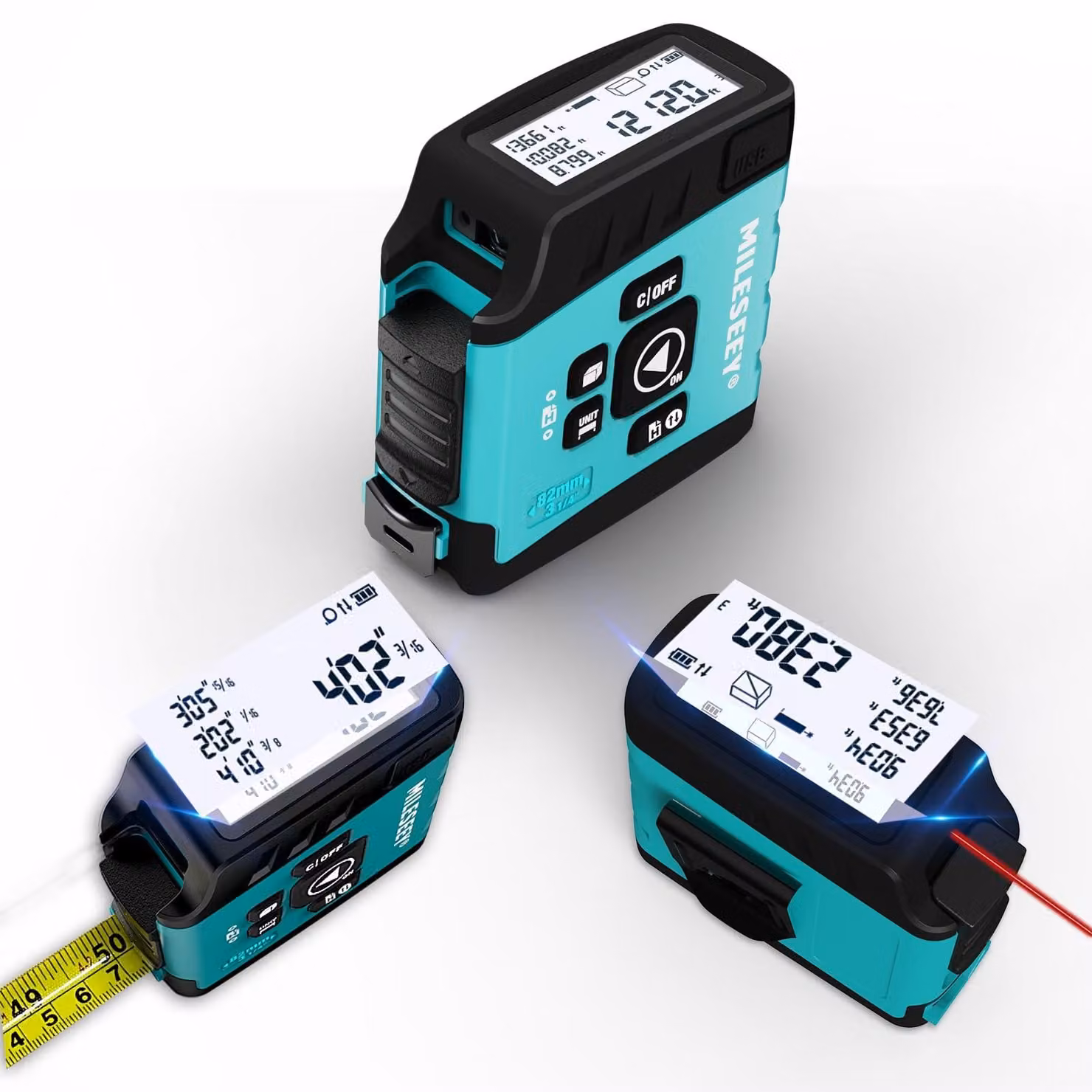 Misuratore laser digitale - Portata di 40 metri - Connessione e display tramite app intelligente