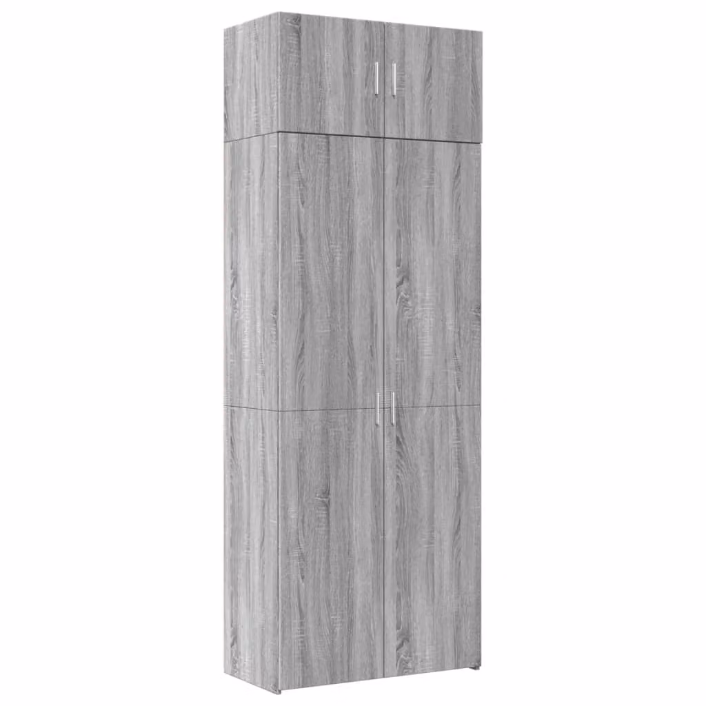 Armadietto Grigio Sonoma 80x42,5x225 cm in Truciolato