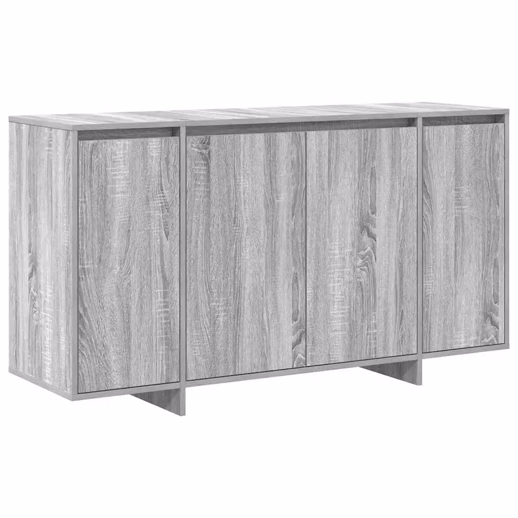 Credenza vidaXL in legno MDF Grigio per soggiorno e sala da pranzo L/P/H: 135 x 41 x 75 cm – 2