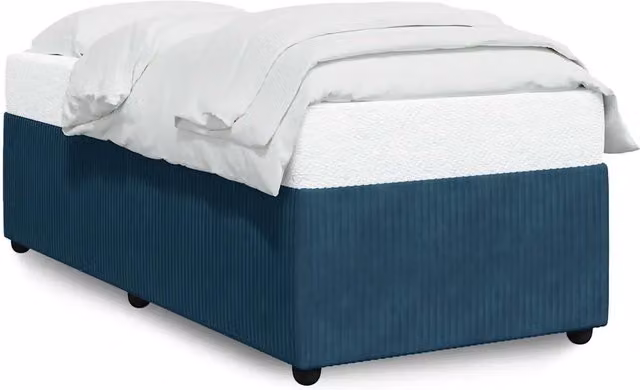 Letto singolo per adulti Design In in velluto blu L 90 cm x P 200 cm – 1