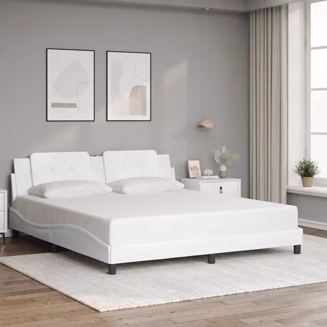 Giroletto Zadar vidaXL Bianco in Similpelle L/P: 180 x 200 cm – 1