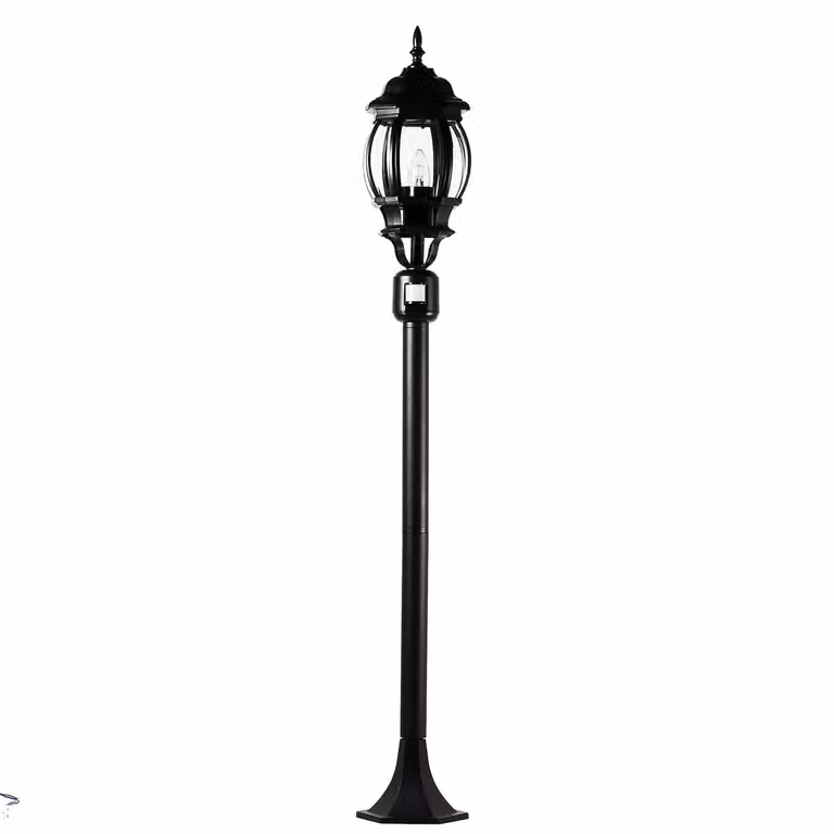 Luce da sentiero con rilevatore di movimento 123,5 cm E27 lampada da giardino rustica per esterni