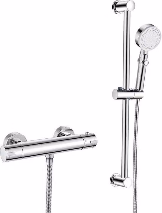 Miscelatore termostatico per doccia con set doccia - cromo - set completo
