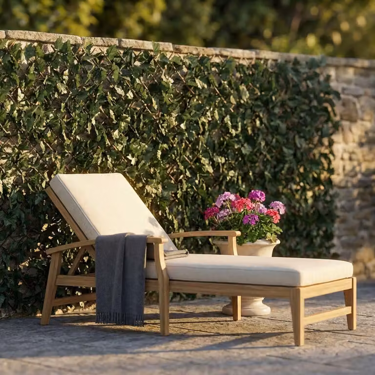 Milani Home - siepe artificiale estensibile in legno 100 x 200 cm, griglia frangivista per balcone terrazzo e recinzione
