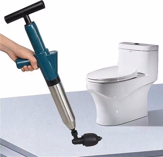 Pulitore per scarichi - Manomissore per WC con supporto - Rimuovi intasamenti - Manomissore per bagno - Manomissore per lavandino - Tubo sanitario (verde) Pulitore per fognature