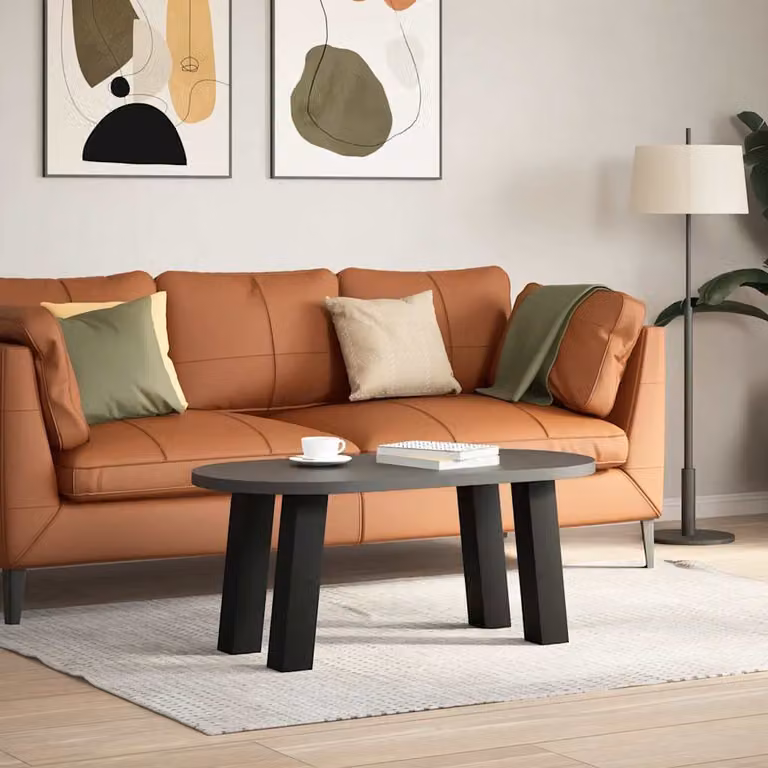 vidaXL Gambe per Tavolino da Caffè 4 pz Nere 42 cm Acciaio