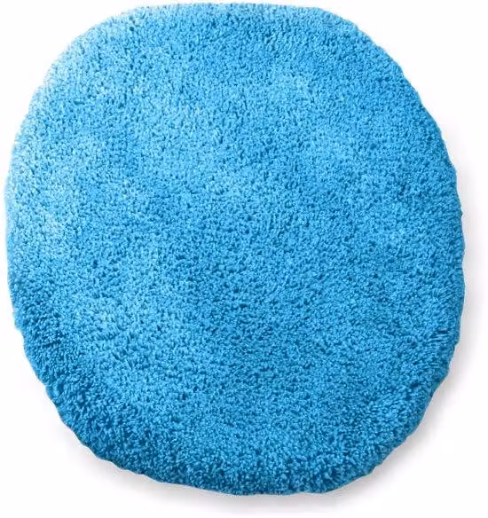 Sedile WC in microfibra turchese 47x50 cm