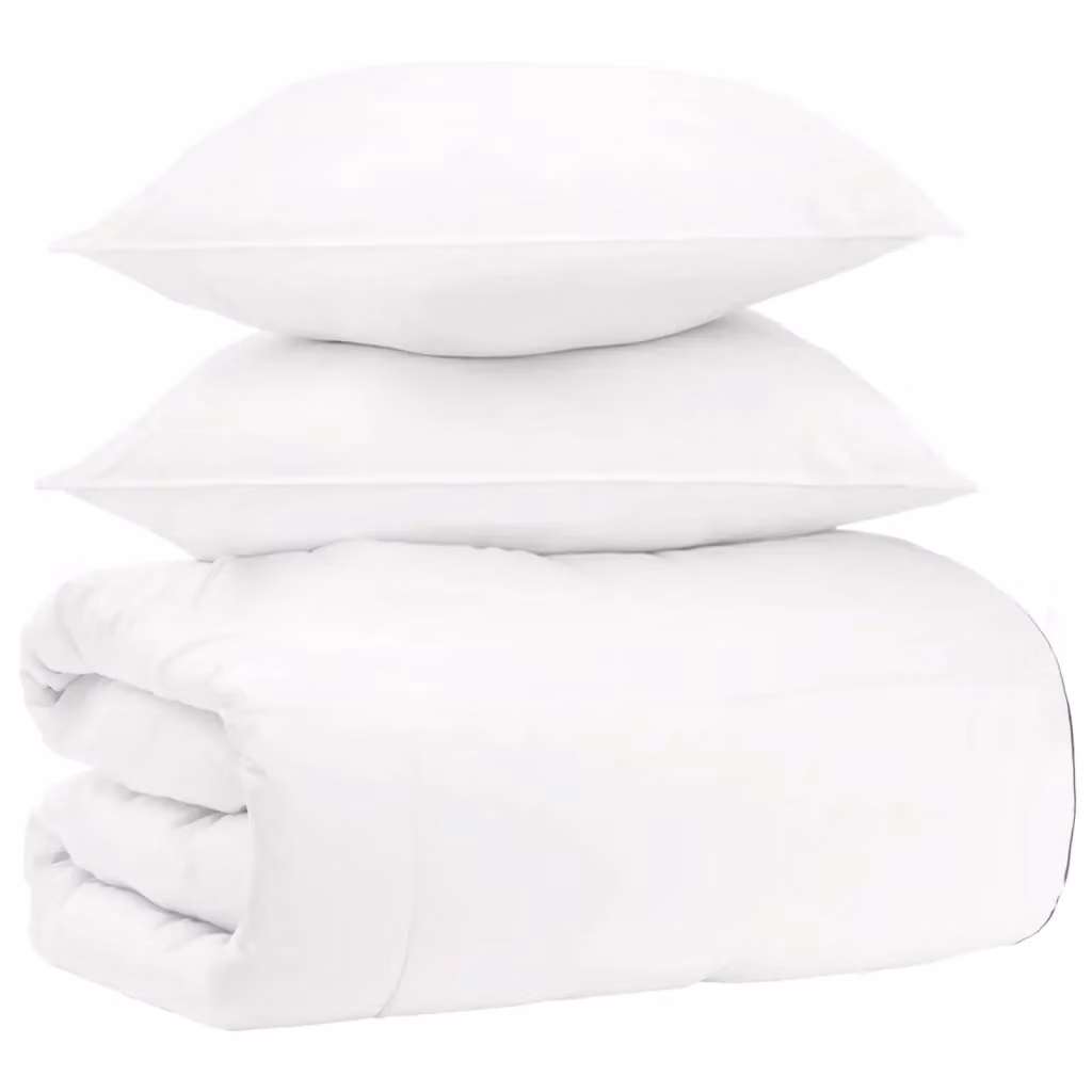 Set di 3 piumoni e cuscini vidaXL in fibra di bambù, bianco, 200 x 220 cm – 2