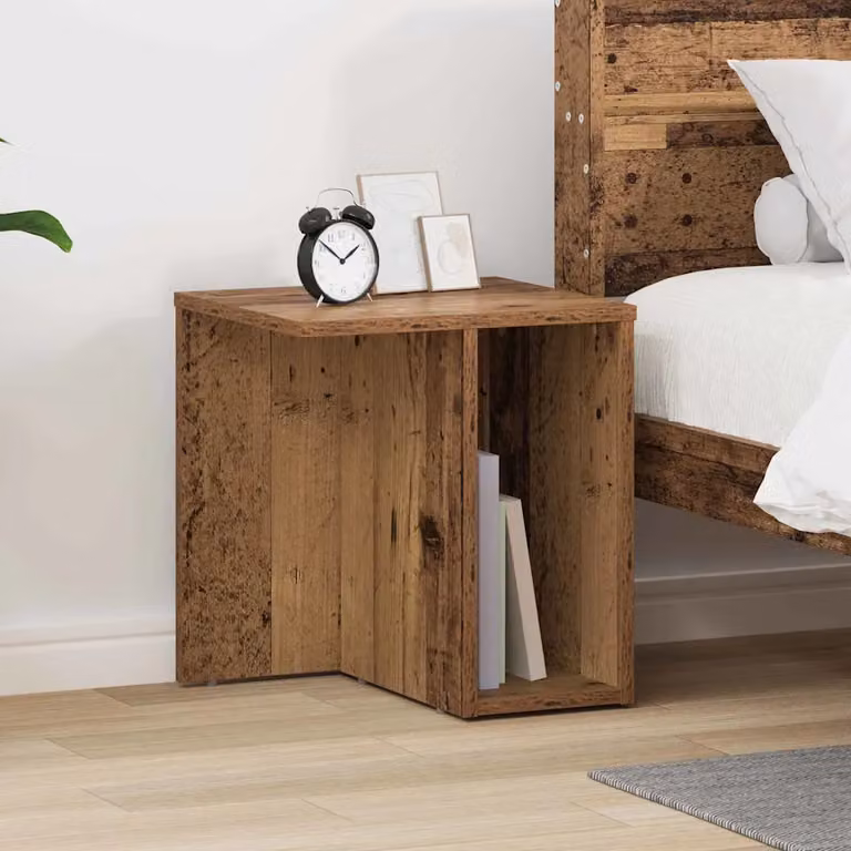 Tavolino moderno vidaXL in legno marrone con finitura opaca L: 37 cm, P: 32 cm, H: 40 cm