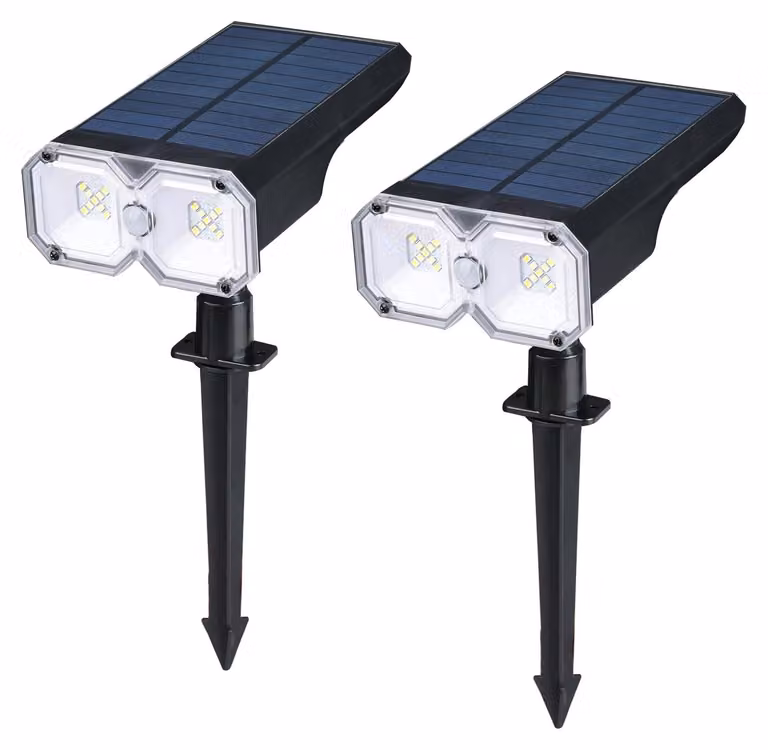 2 lampade solari LED per esterni, modello GD251-2, confezione da 2, grado di protezione IP65 (resistenti all'acqua)