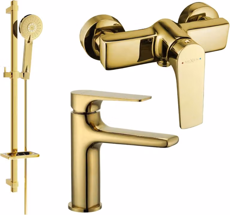Mexen Lynx DQ40 set doccia, oro - 745904DQ40-50