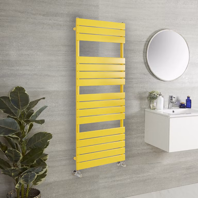 Scaldasalviette di Design - 1500mm x 450mm - Giallo (Dandelion Yellow) - Lustro