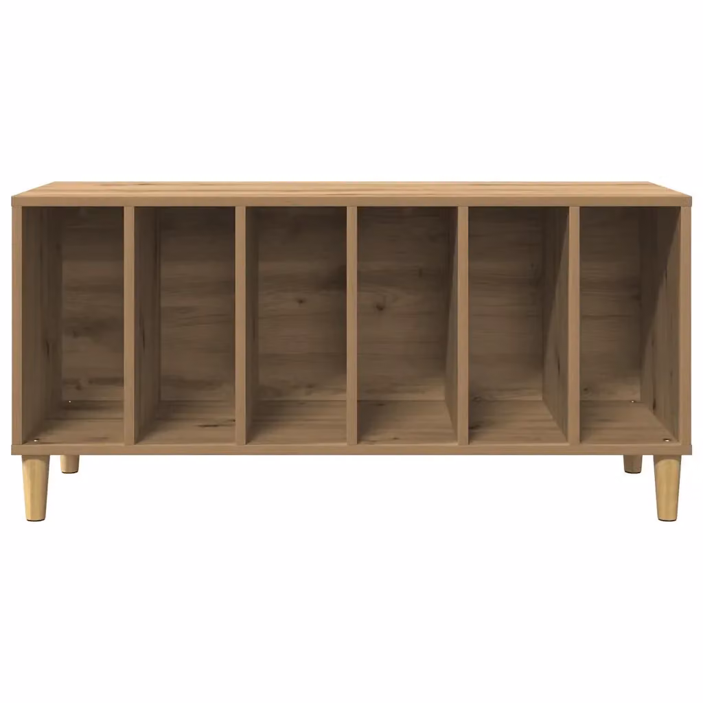 Mobile porta dischi HELLOSHOP26 in legno di rovere marrone stile classico L: 100 cm, P: 38 cm, H: 48 cm – 2